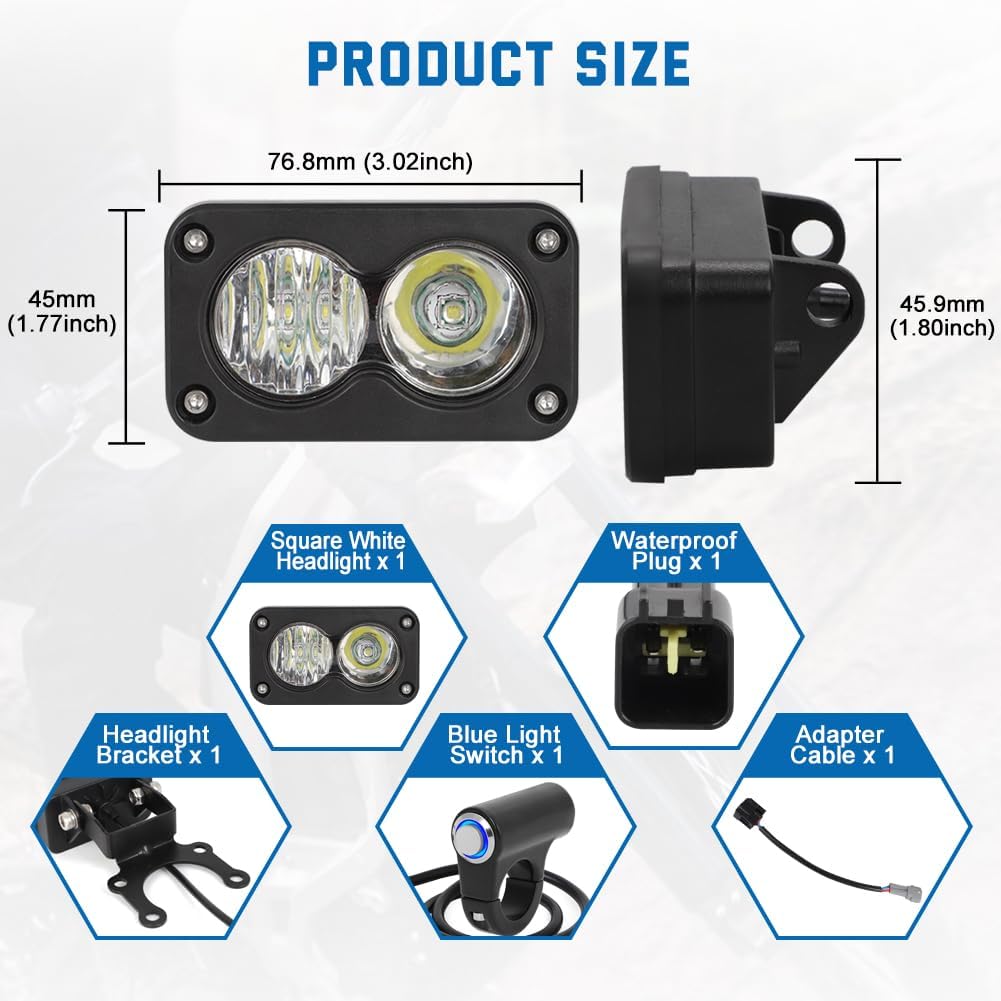 moto party headlight.