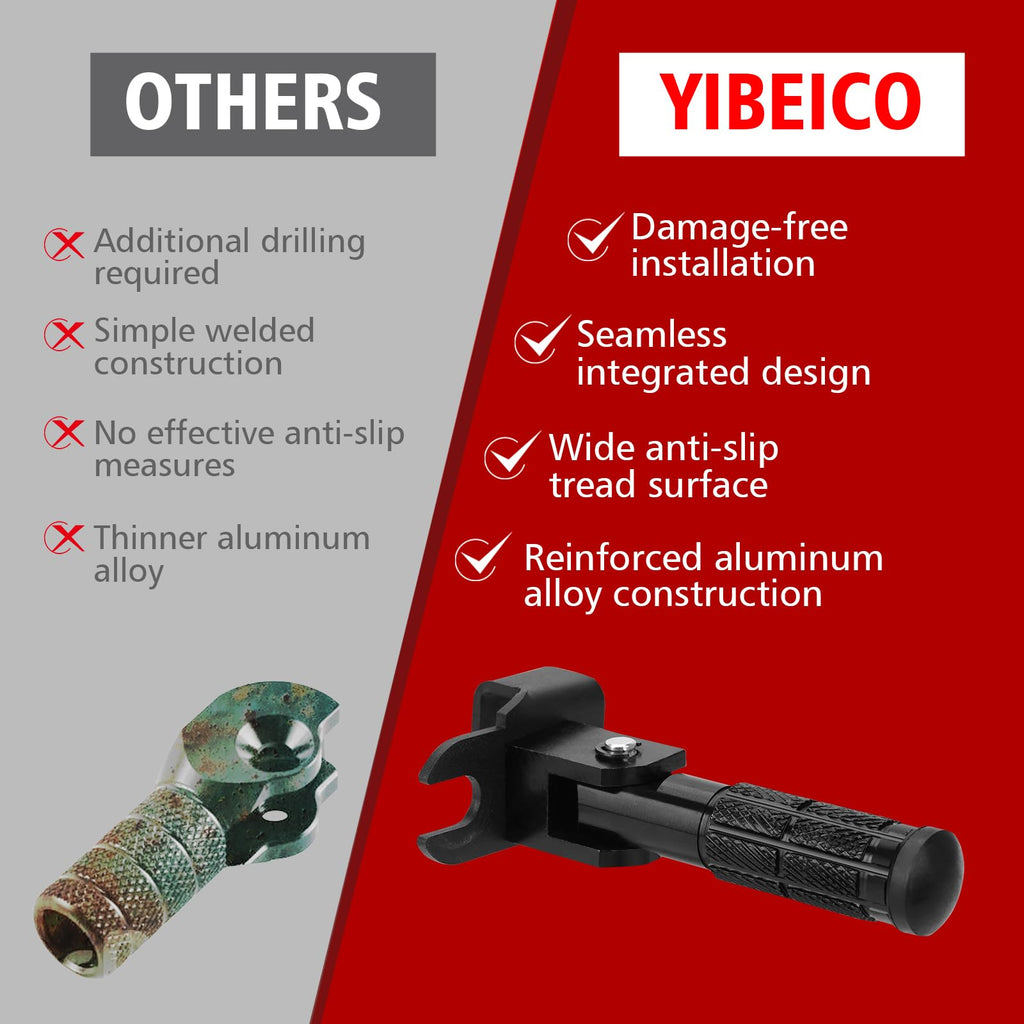 Upgraded Passenger Foot Pegs for Ridstar Q20/ Q20 PRO/ H20 PRO/ H26 PRO, Foldable Non-Slip Passenger Footrest Pegs With Mount Bracket, Rearsets Foot Rest