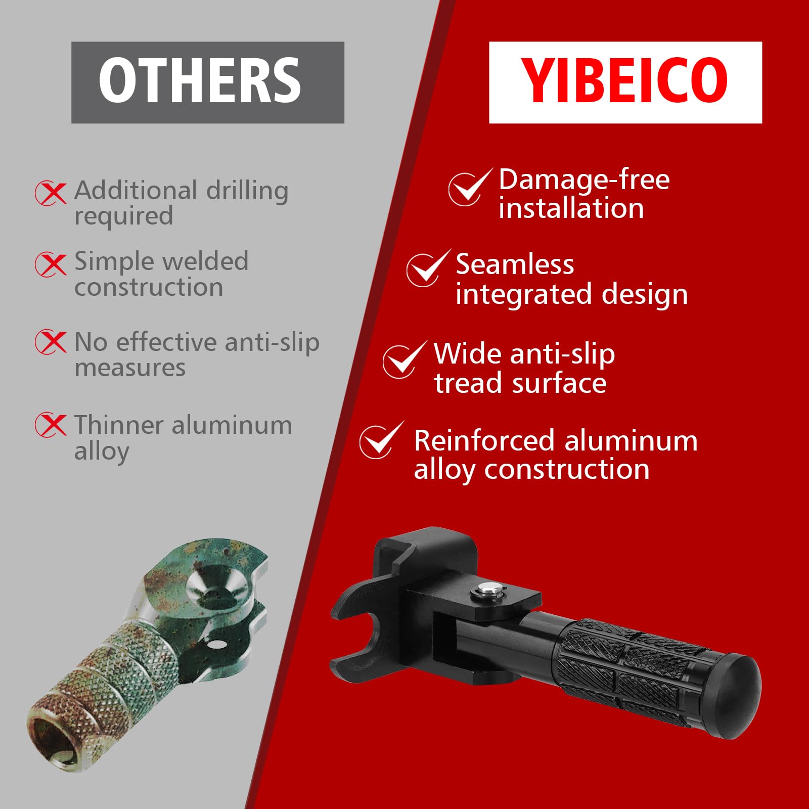 Upgraded Passenger Foot Pegs for Ridstar Q20/ Q20 PRO/ H20 PRO/ H26 PRO, Foldable Non-Slip Passenger Footrest Pegs With Mount Bracket, Rearsets Foot Rest