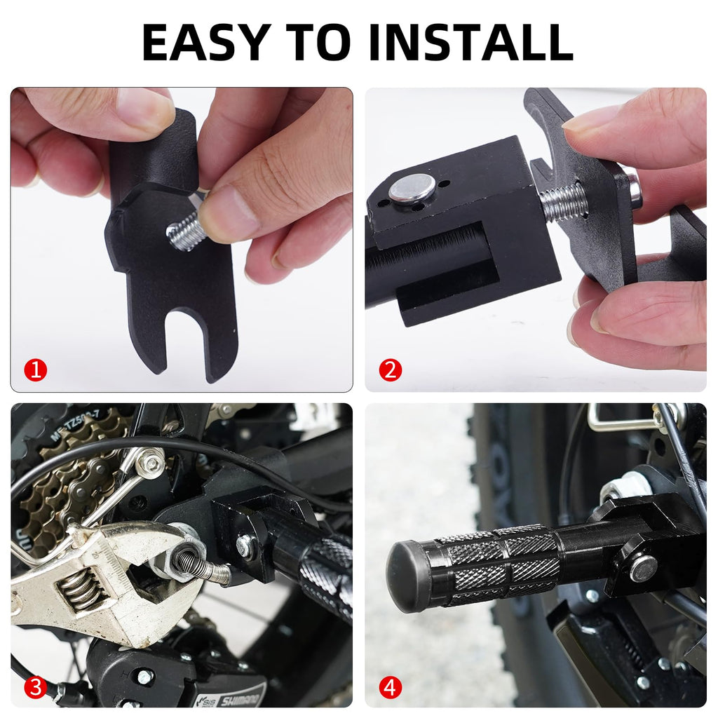 Upgraded Passenger Foot Pegs for Ridstar Q20/ Q20 PRO/ H20 PRO/ H26 PRO, Foldable Non-Slip Passenger Footrest Pegs With Mount Bracket, Rearsets Foot Rest