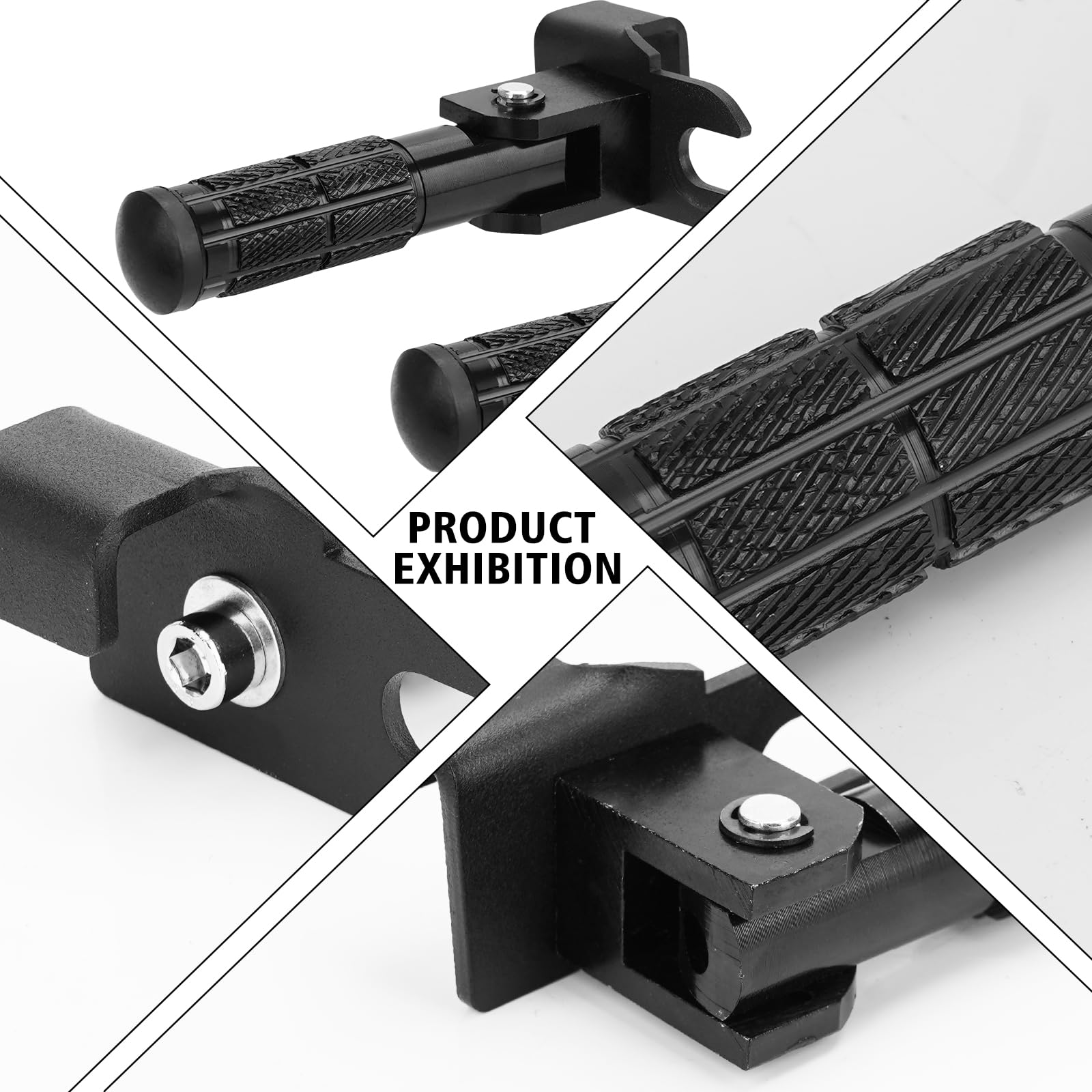 Upgraded Passenger Foot Pegs for Ridstar Q20/ Q20 PRO/ H20 PRO/ H26 PRO, Foldable Non-Slip Passenger Footrest Pegs With Mount Bracket, Rearsets Foot Rest