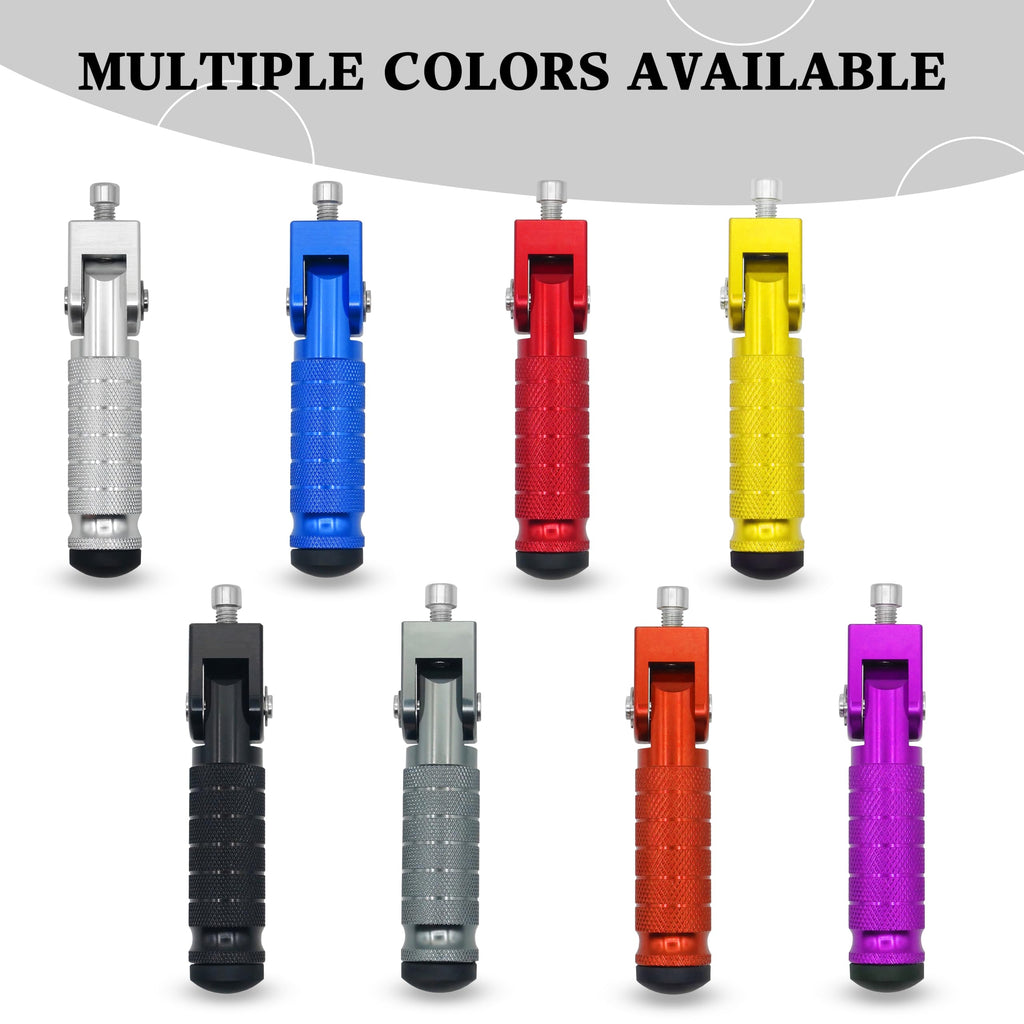 M8 Universal CNC Motorcycle Foot Pegs Degree Foldable Bike Pegs Aluminum Fit Electric Car Motorbike Scooter Mini Bike Ebike Dirt Bike Go Kart Honda Yamaha Suzuki Aprilia Super73 (Black, Type A)